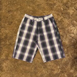 Southpole SP Collection Purple Plaid Skater Shorts Mens 32